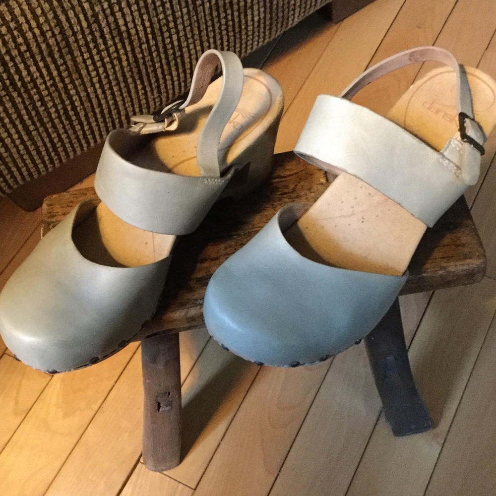 Gray Dansko closed toe sandals